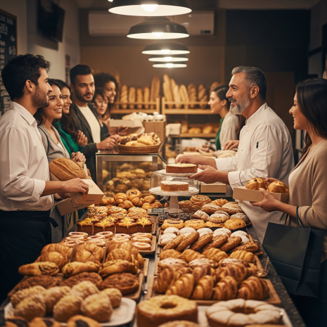Imagem de balcão de padaria